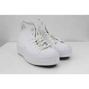 Converse Women Shoes Chuck Taylor All Star Lift Hi Top A05068C White Sz 10.5